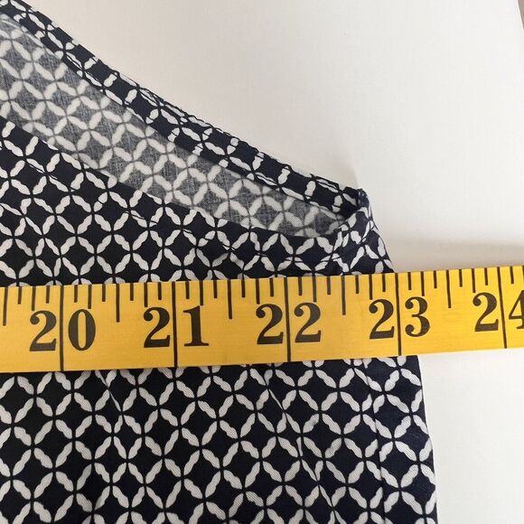 Gap Geo Print Romper Womens L Blue Drop Waist Sleeveless Lounge Flowy Jumpsuit - Picture 12 of 14